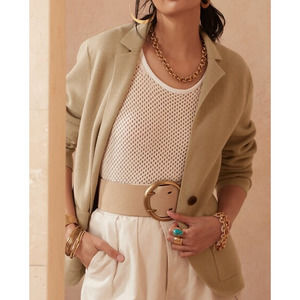 Banana Republic Khaki Tan Sweater Blazer